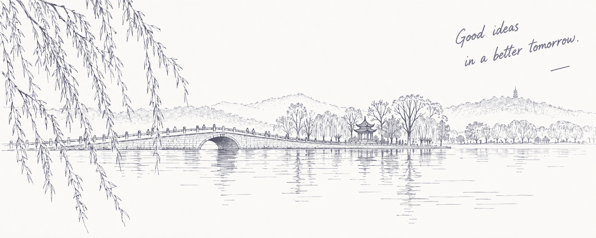 West Lake line illustration with the note: Good ideas in a better tomorrow.